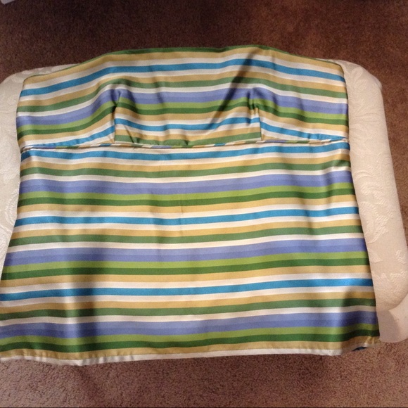 J. Crew silk top strapless tube striped s 4 - Picture 1 of 6